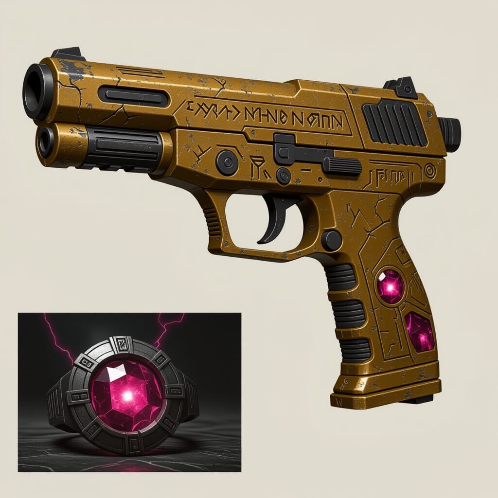 Ancient Sith Blaster Pistol of Dark Legends