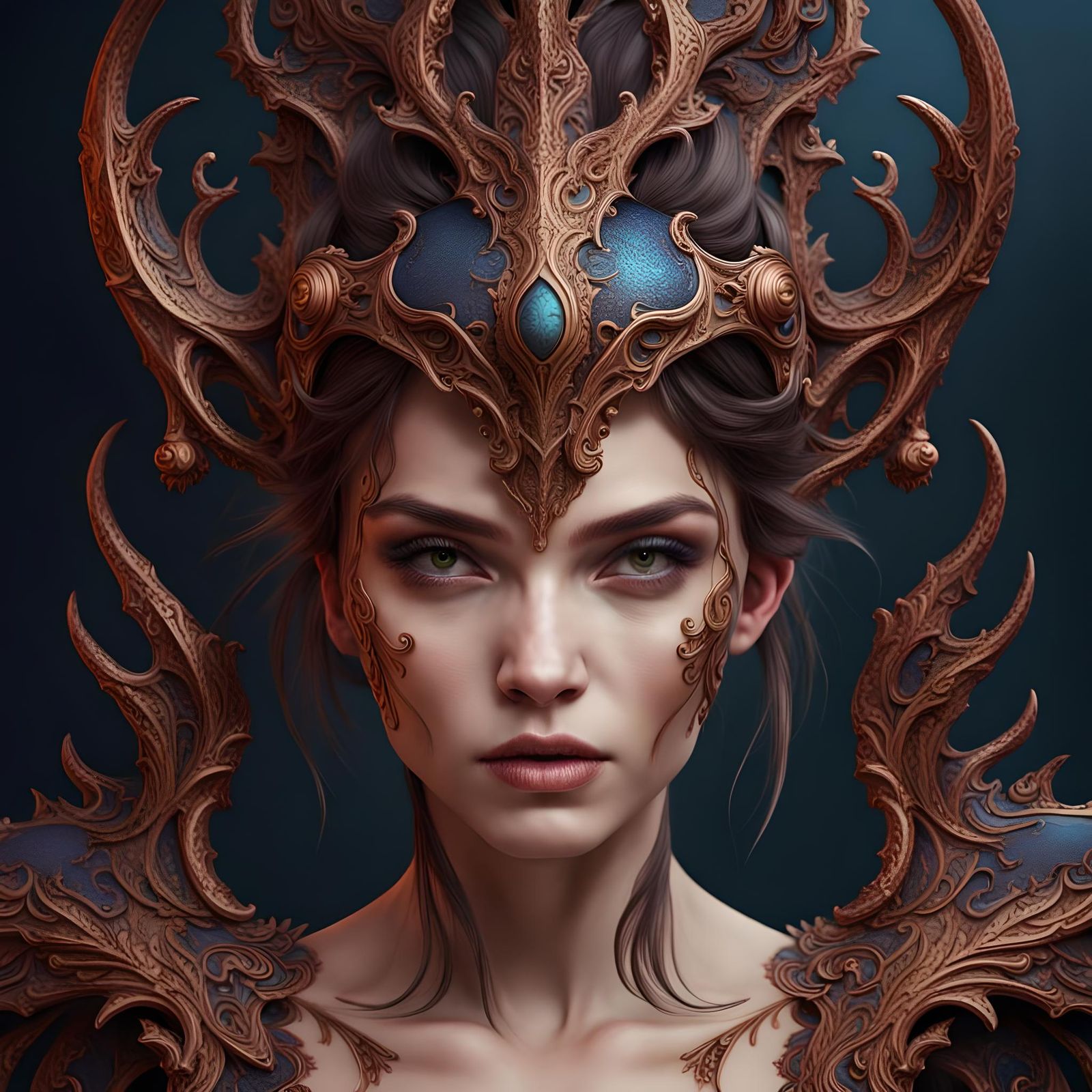 Two-Faced Woman: Detailed Matte Painting