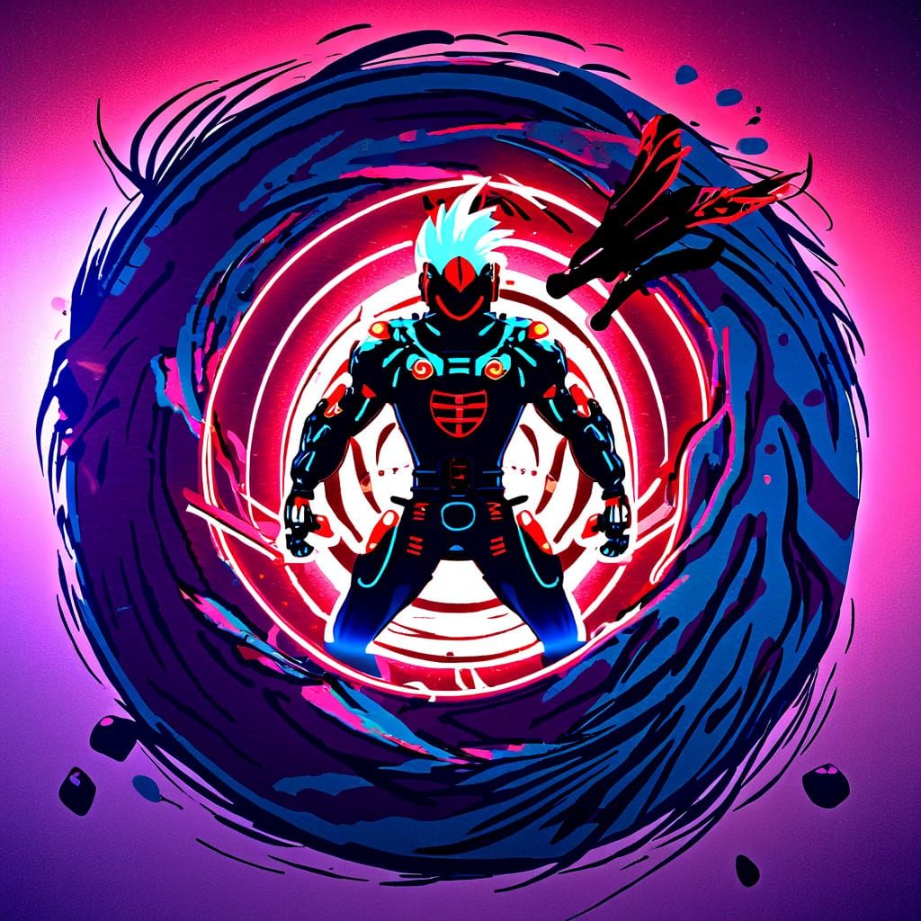 Space Pirate Stares at Nebula in Gritty Sci-Fi Art