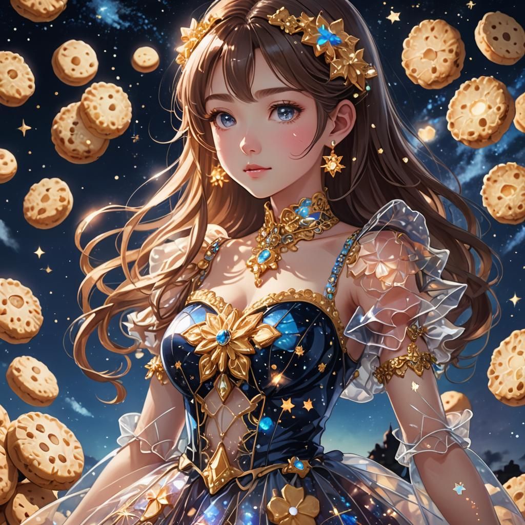 Cookie Dress Portrait in Anime Style