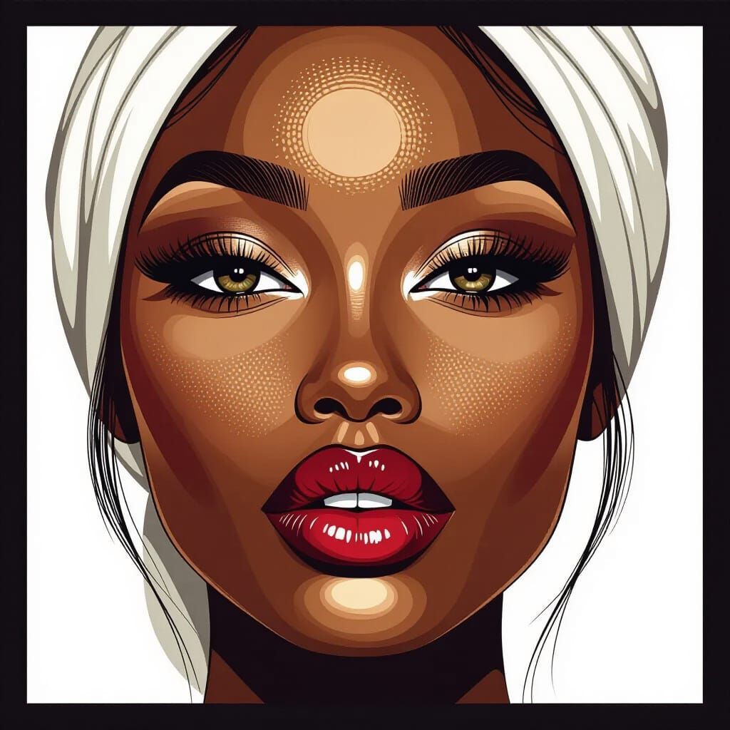 Striking Portrait of a Woman with Dramatic Lighting