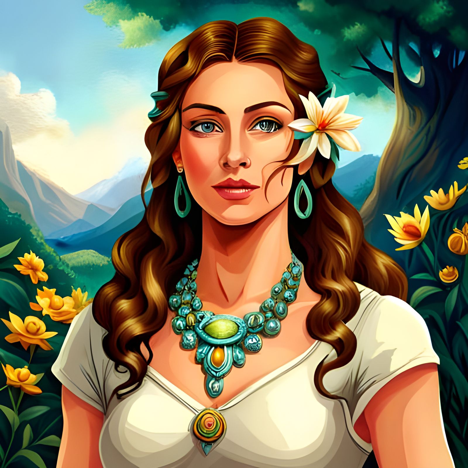 Celestial Queen Goddess Embodies Divine Femininity