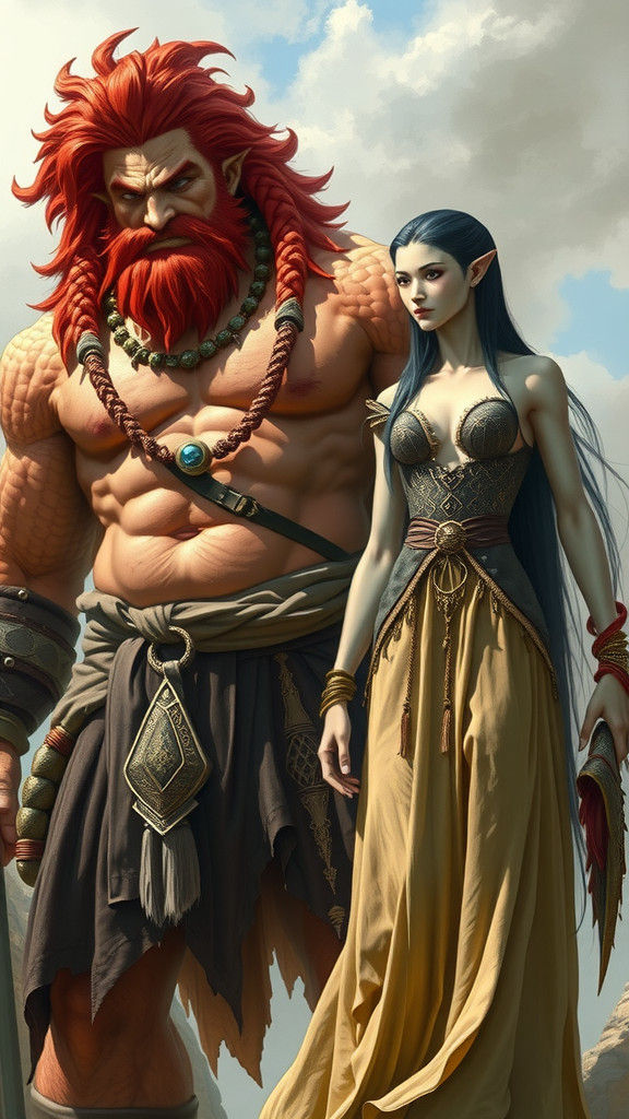 The Dragon King and Alailia Lady of Nearmarch Forest