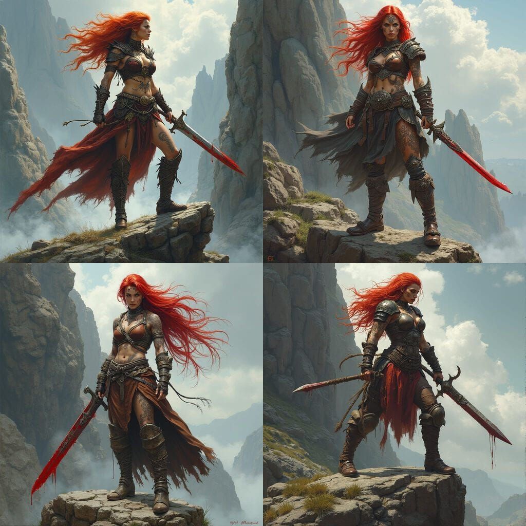 Celtic Warrior Queen in Hyperrealistic Fantasy Art