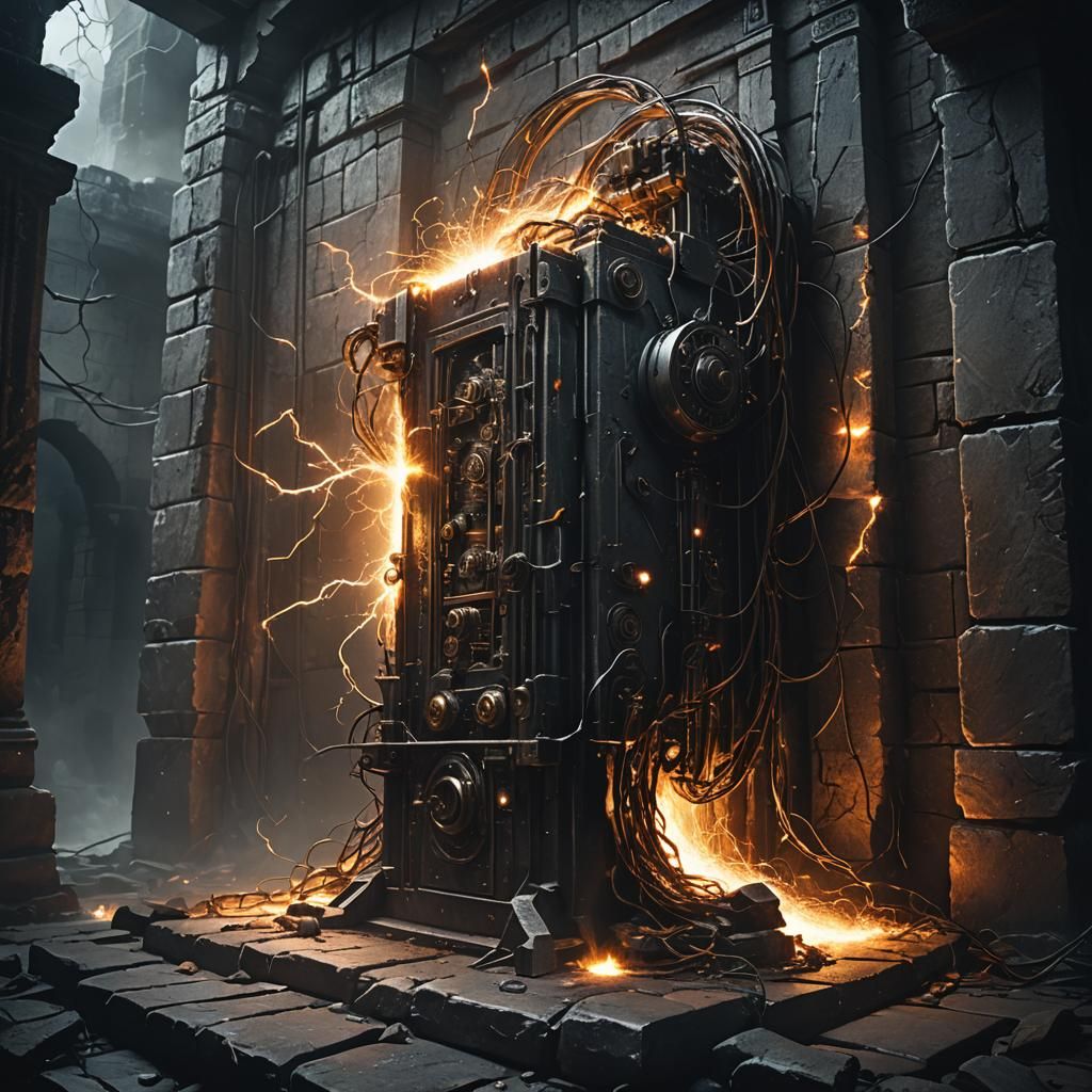 Eerie Ancient Machine Emitting Electrical Sparks