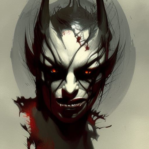 Sinister Devil Artwork in Dark Fantasy Style