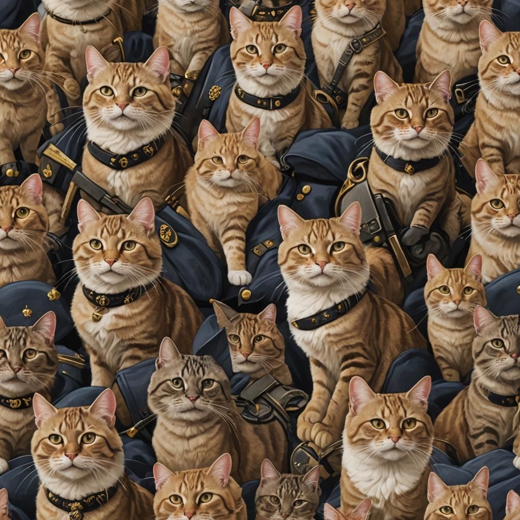 Royal Cat Guard Regiment on Parade