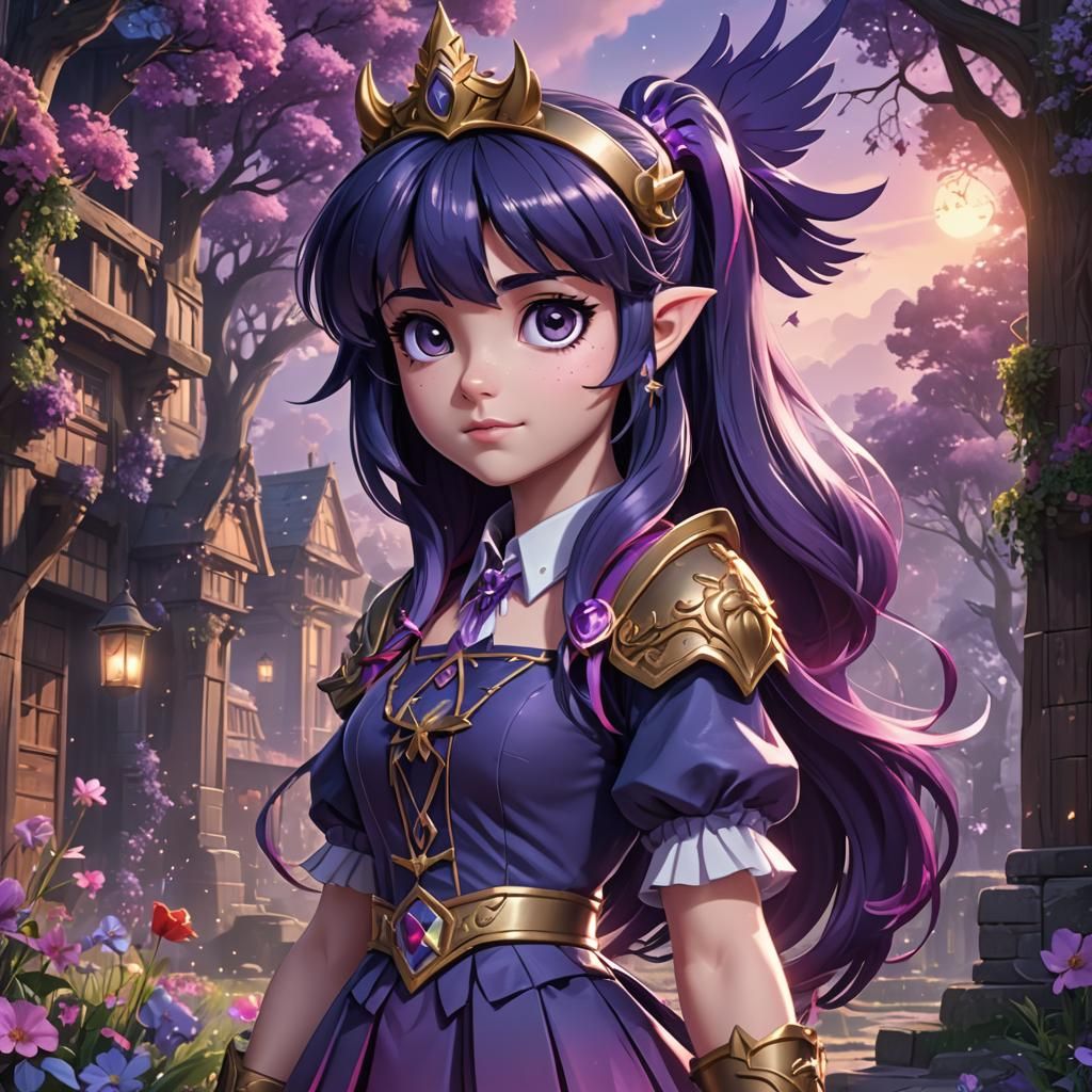 Twilight Sparkle Human in Manga Style