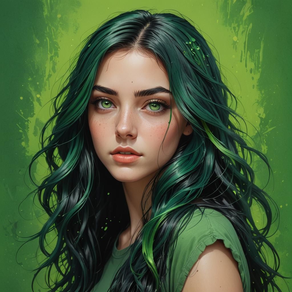 Hyperrealistic Portrait of a Cute Teen Girl