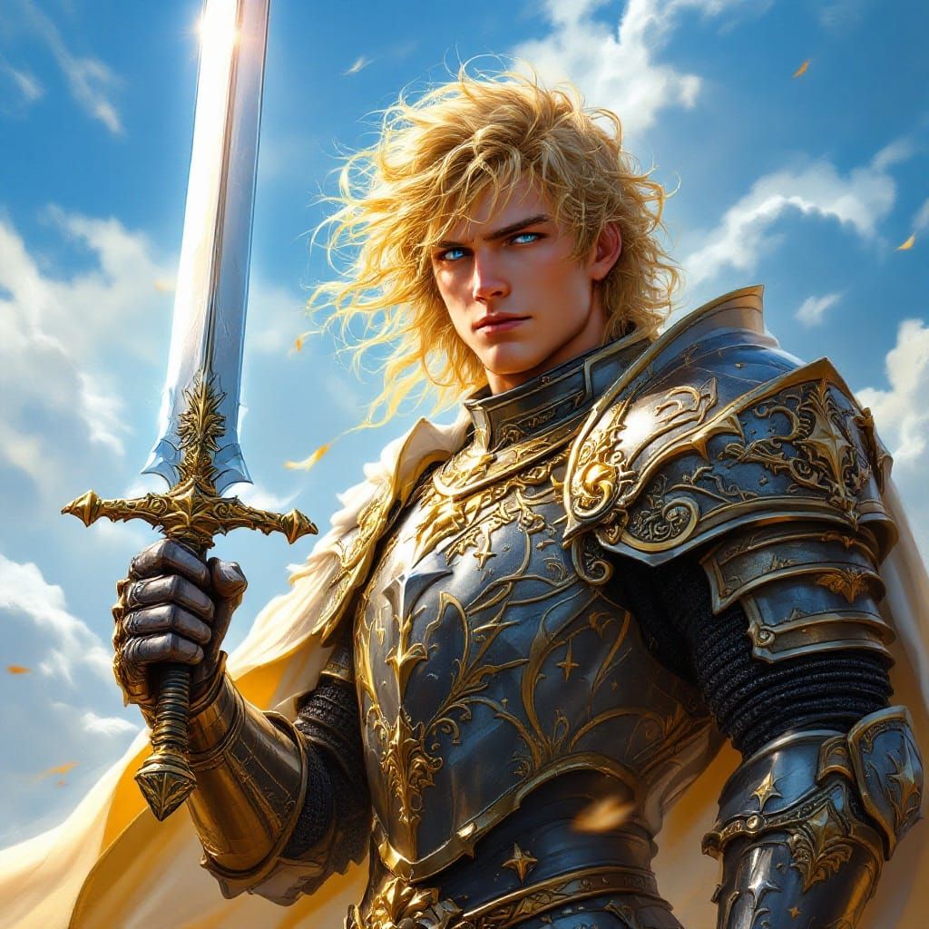 Ethereal Knight in Gothic Armor