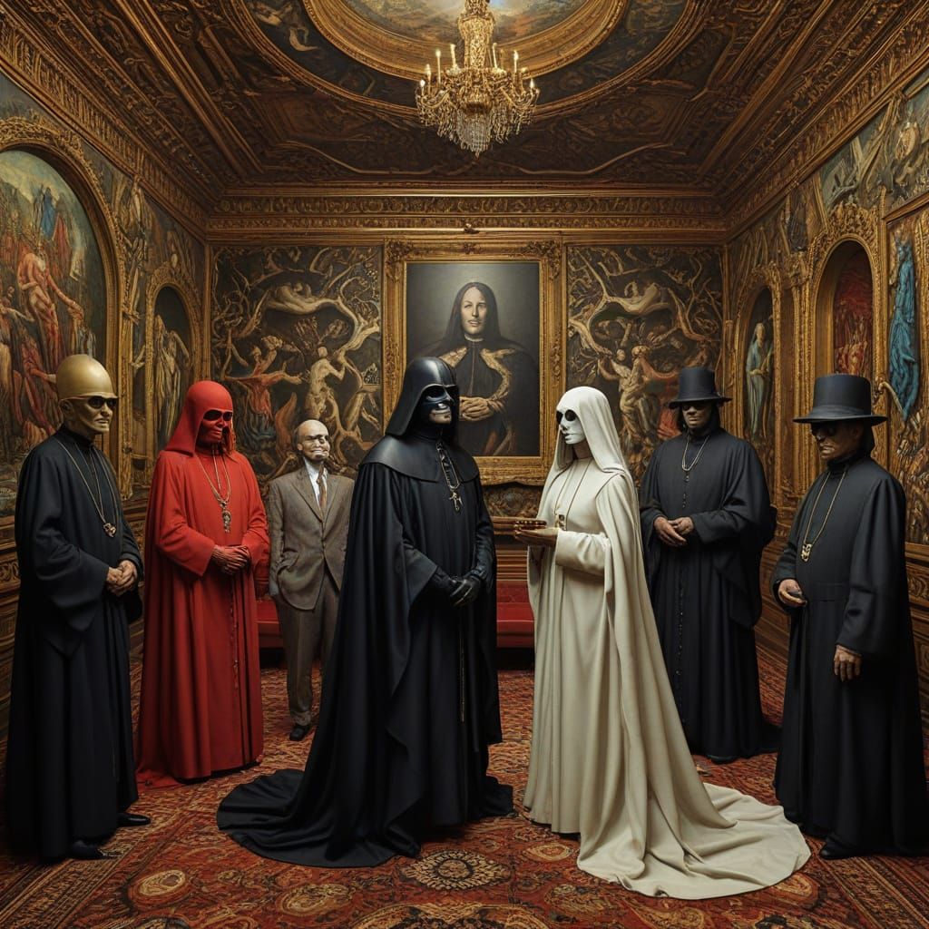 Cyberpunk Dark Fantasy Portrait in the Style of Edward Hoppe...