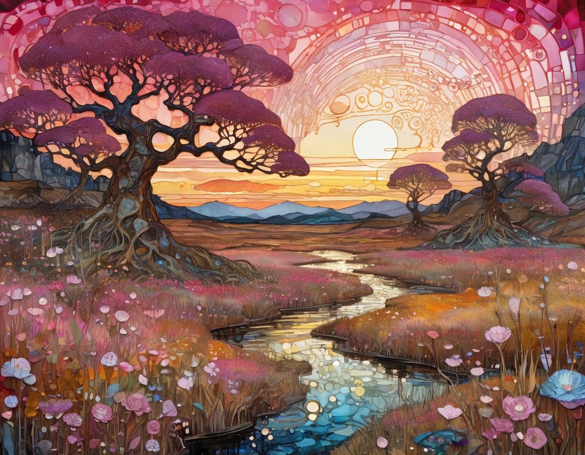 A Vibrant, 8K Scottish Spring Landscape in Triadic Cinematic...