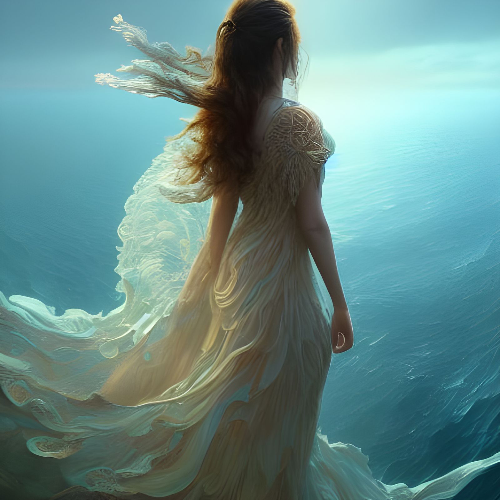 Ocean Dress: Fantasy Art Portrait