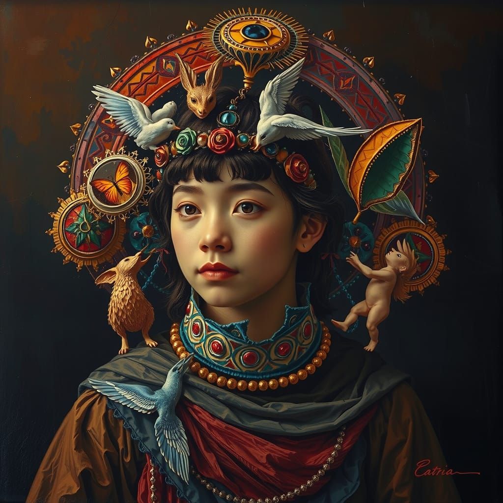 Masterpiece Painting of Beauty and Truth Radiating Excellenc...