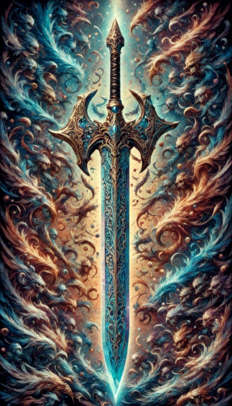 Warcraft Style Sword of Light in 8K