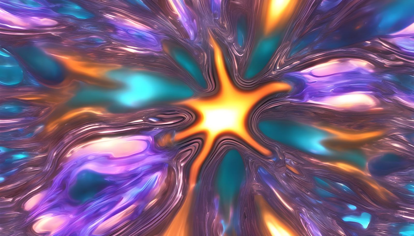 Kinetic Resin Flow: Sci-Fi Animated Art