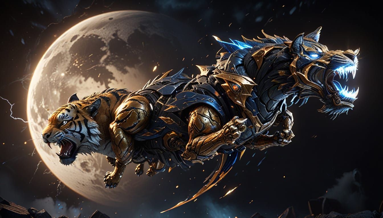 Tiger Starship Speeds Through Gotham City in a Hyper-Realist...