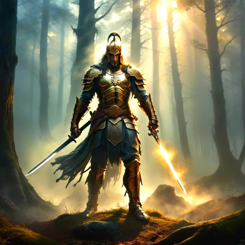 Fantasy Scene in Frazetta Style, Hyperrealistic