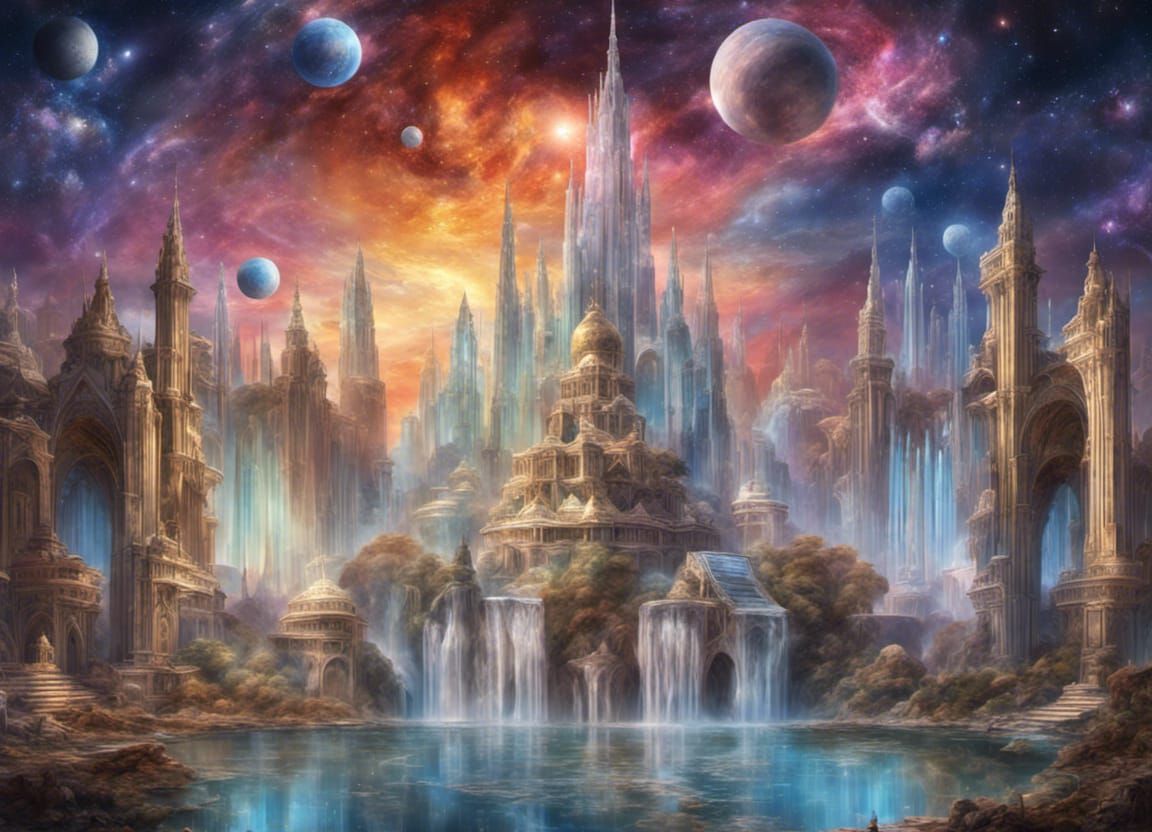 Cosmic Crystal Palace: A Galactic Masterpiece