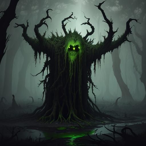 Demonic Marsh King Rises from Murky Swamp