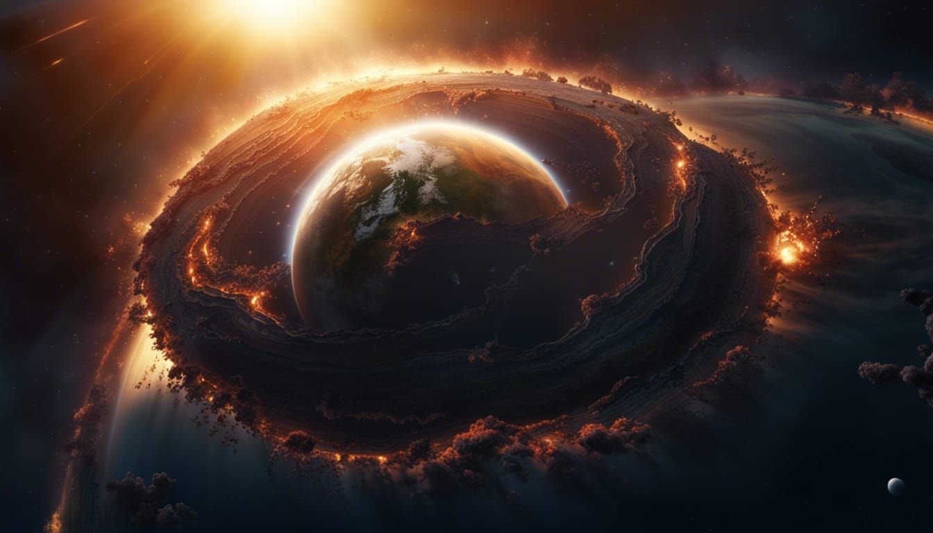 Epic Space Art: Hand Forms the Sun