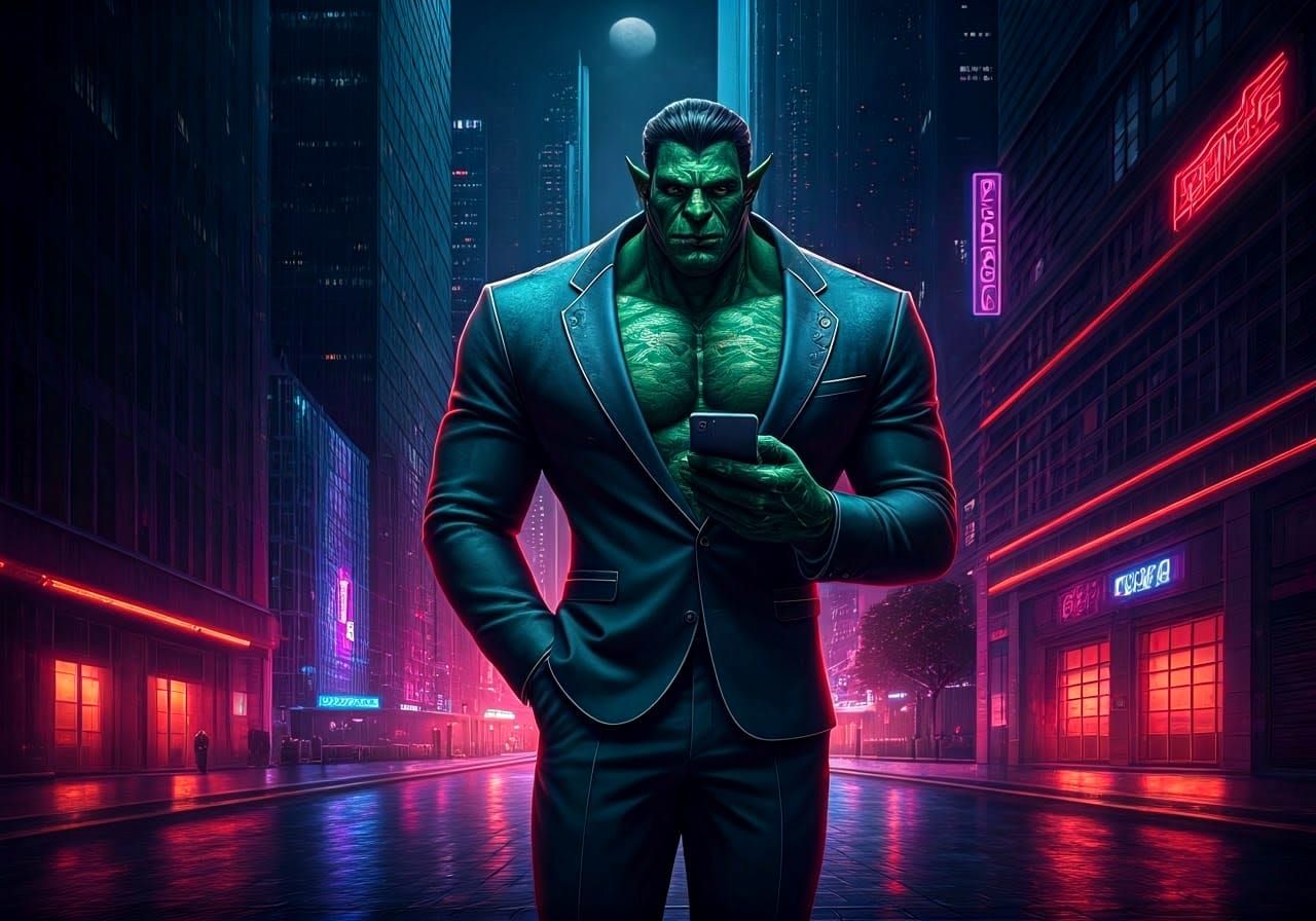 A tough Orc businessman