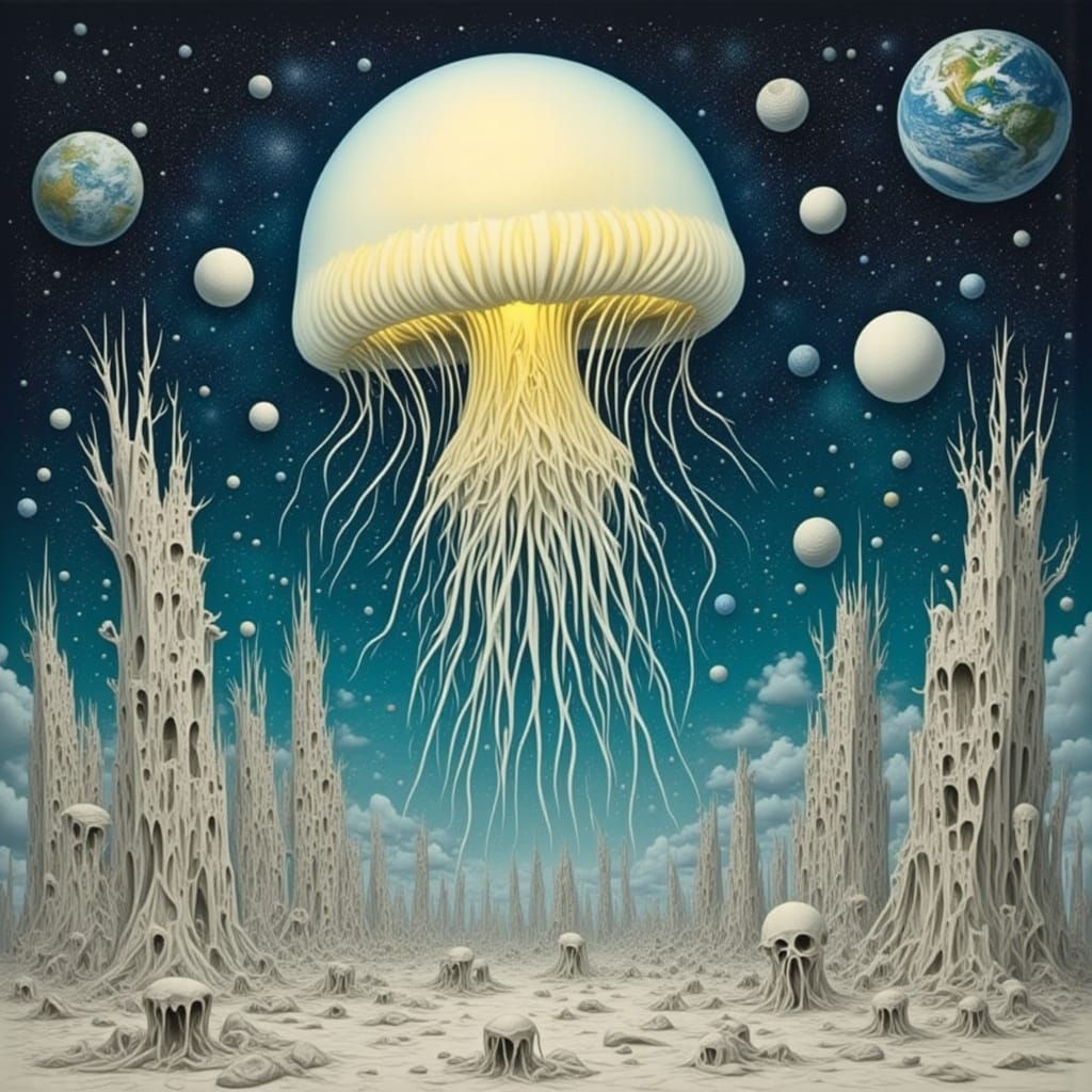 Life force above planet of desolation