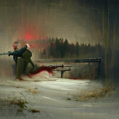 Danish Soldier in Action: Sinister Fantasy Art