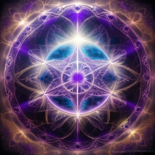 Ethereal Peace Sign in Divine Light