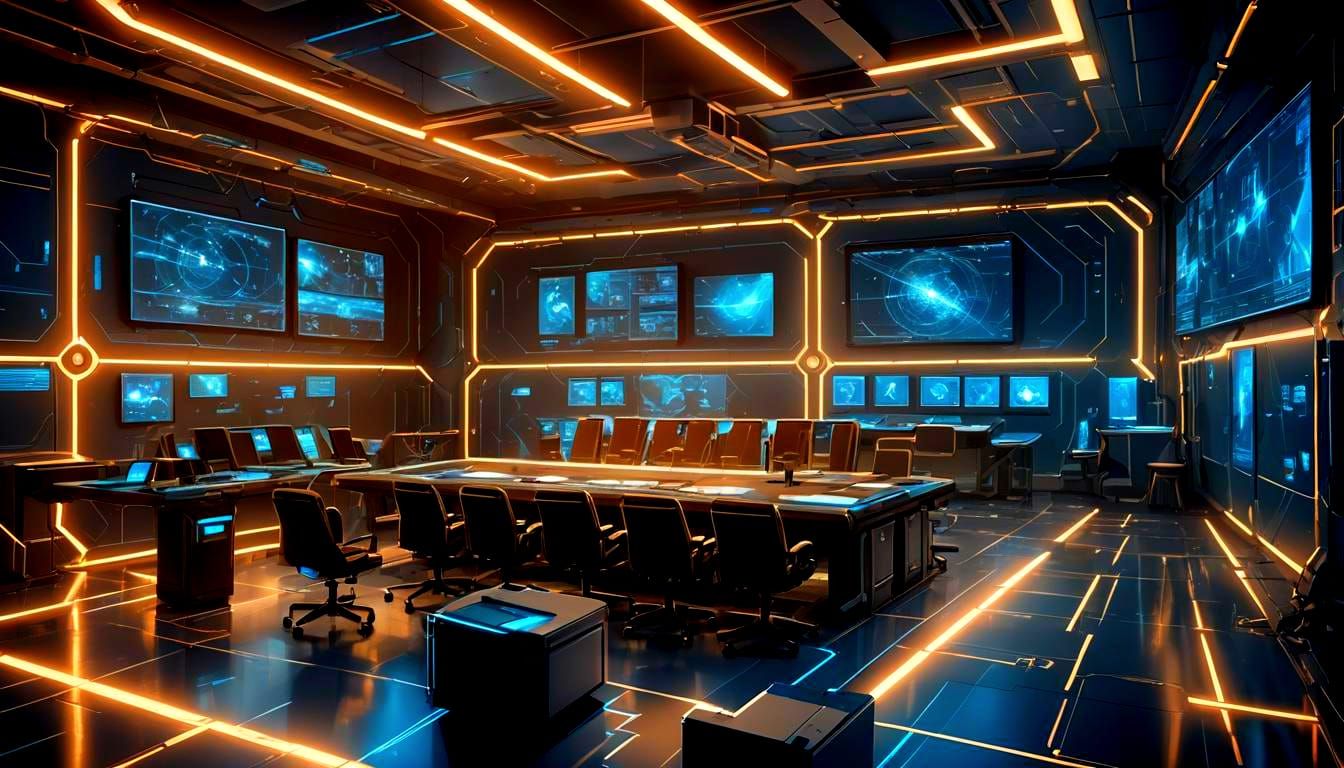 Detailed 3D Anime Military Scene in Studio