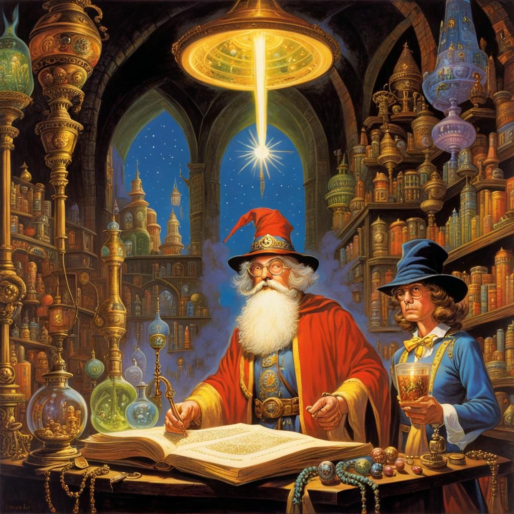 Ponder Stibbons in High Magic Laboratory