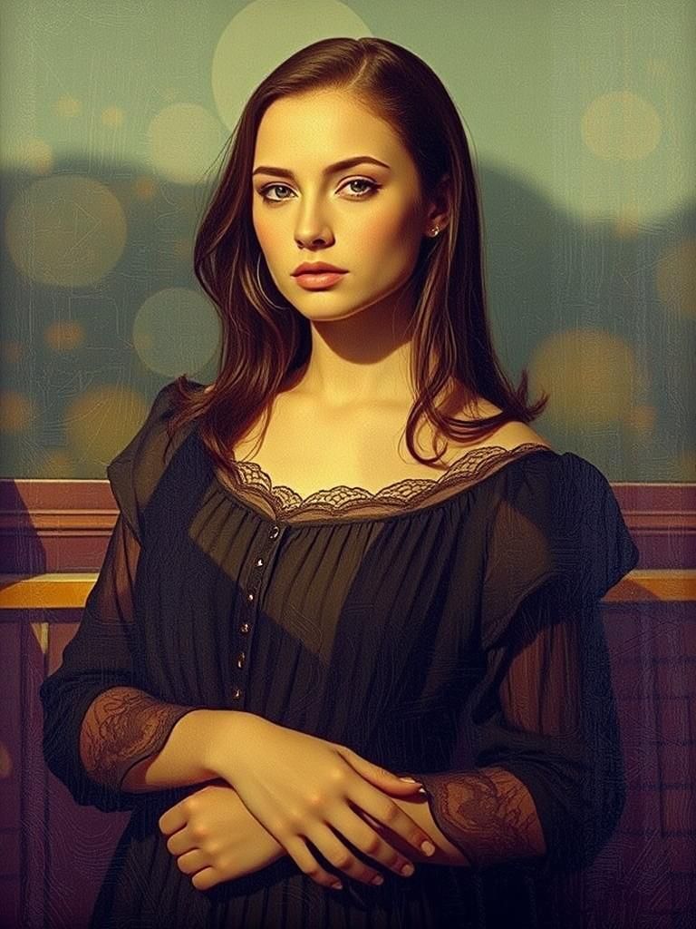 Asymmetric Beauty in Golden Light: A Portrait