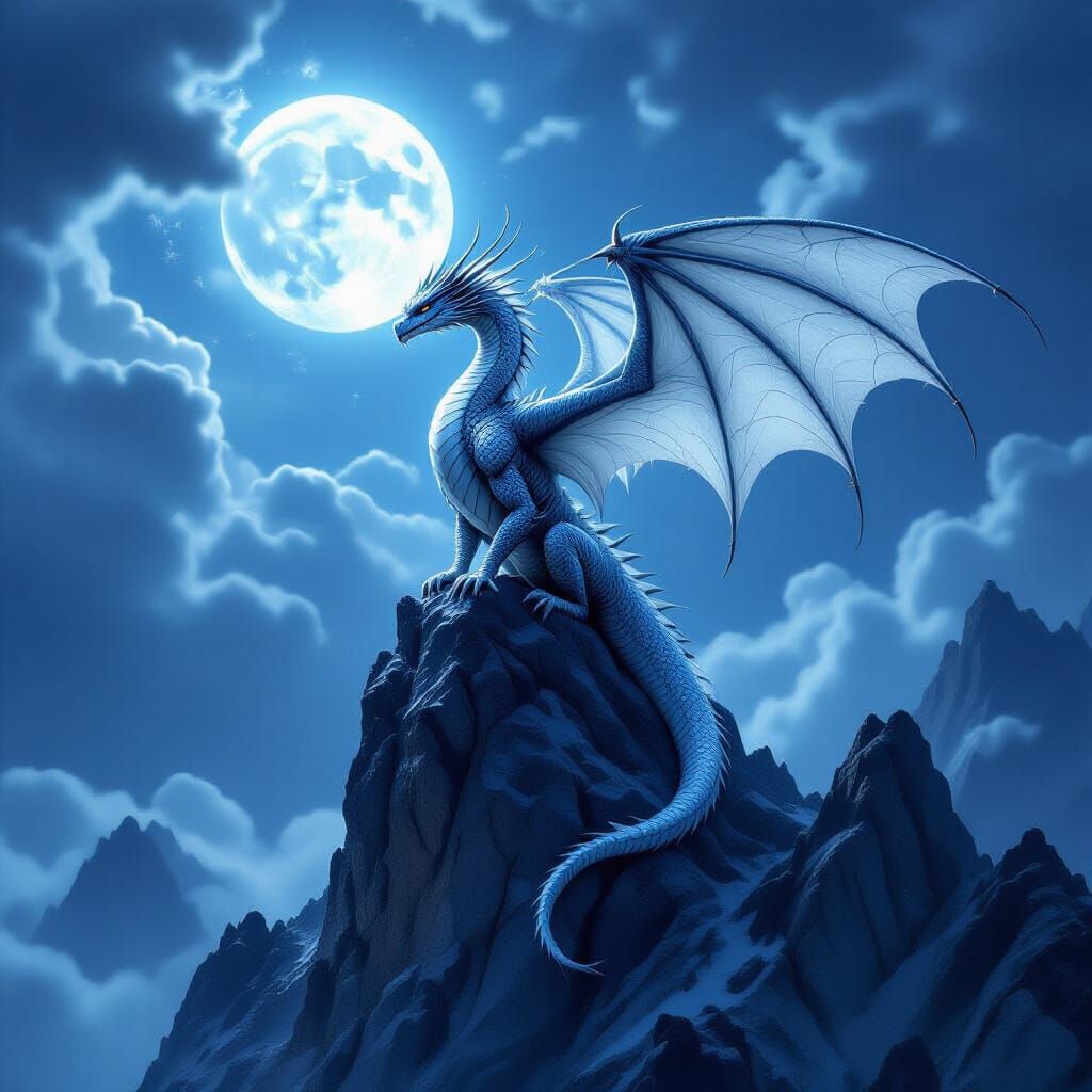 Dragon of Spider Silk on Mountain Peak