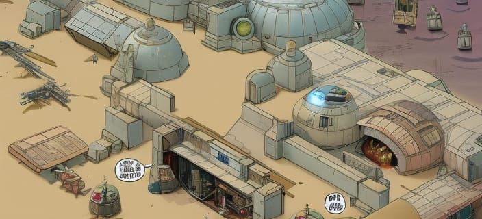 Tatooine Mall Directory: Isometric Vector Art