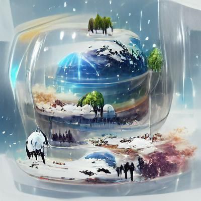 Earth in a Snow Globe Concept Art