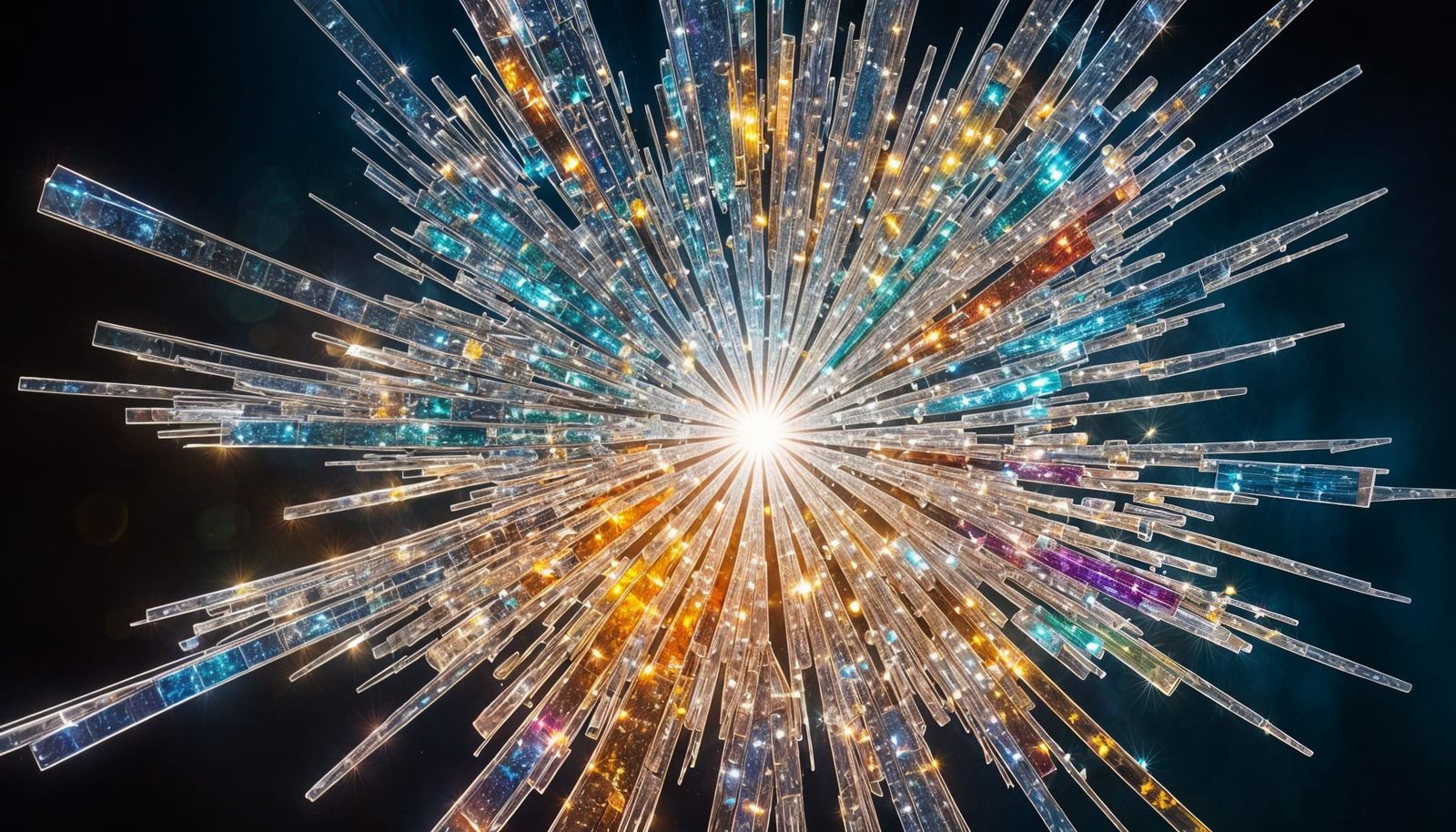 Refracted Sunlight Creates Colorful Snowflake Display