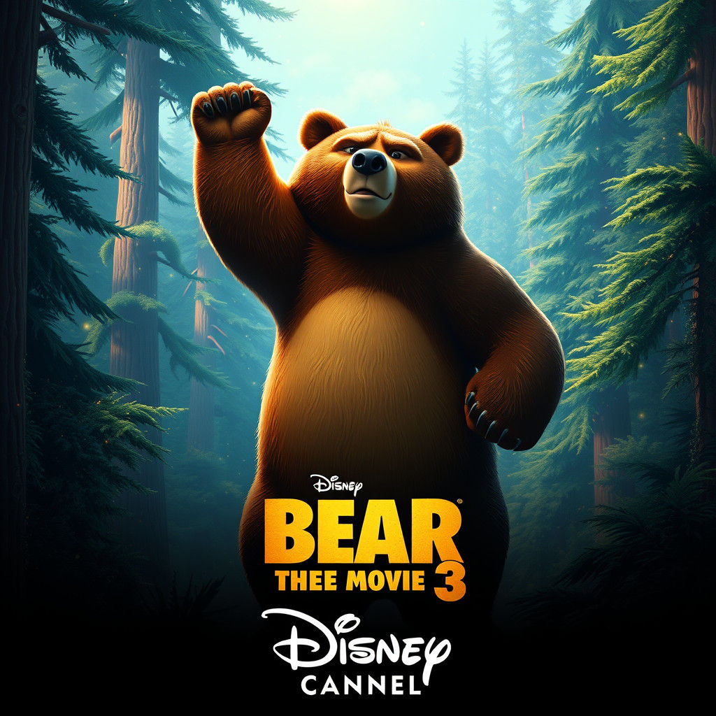 Majestic Bear Hero in Enchanted Forest Concept Art