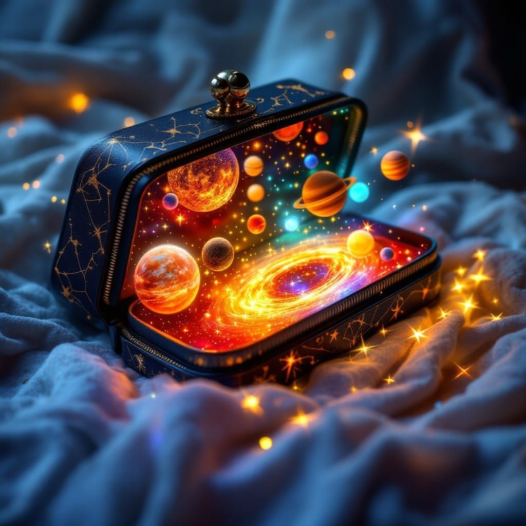 Golden Constellation Handbag Unveils a Miniature Galaxy