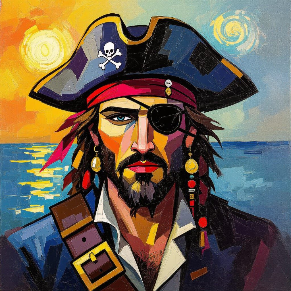 Pirate Fashion Trend Oil Painting