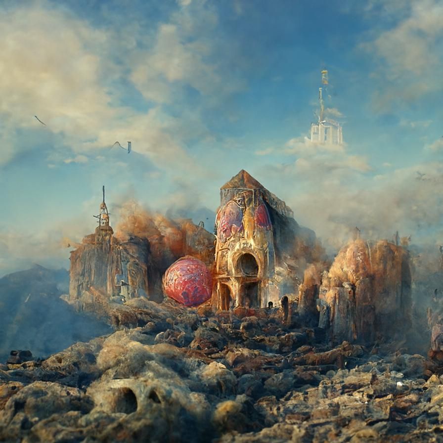 Infernal Cityscape: Demonic Visions in Digital Art