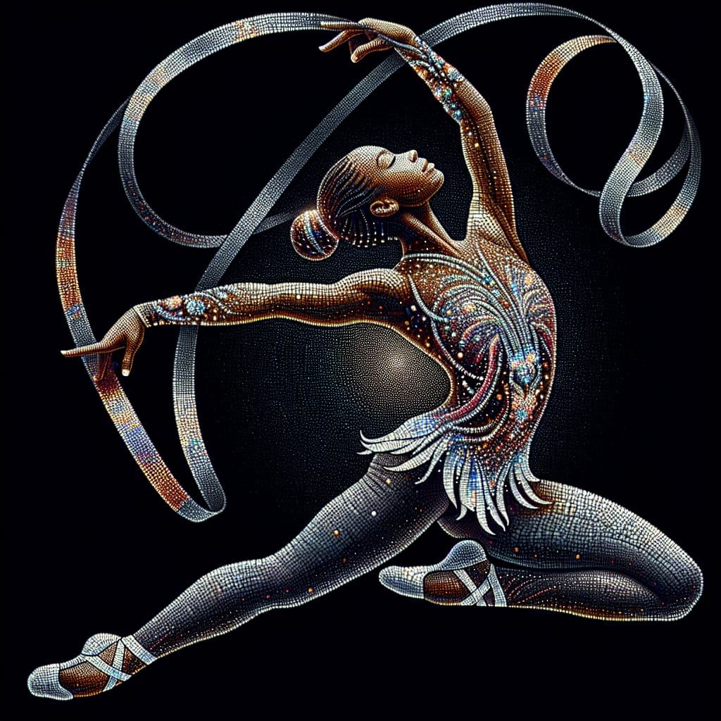 gymnast with a ribbon