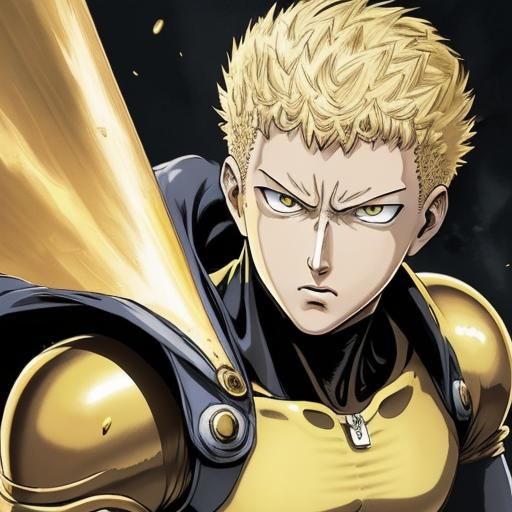 One Punch Man in Golden Armor