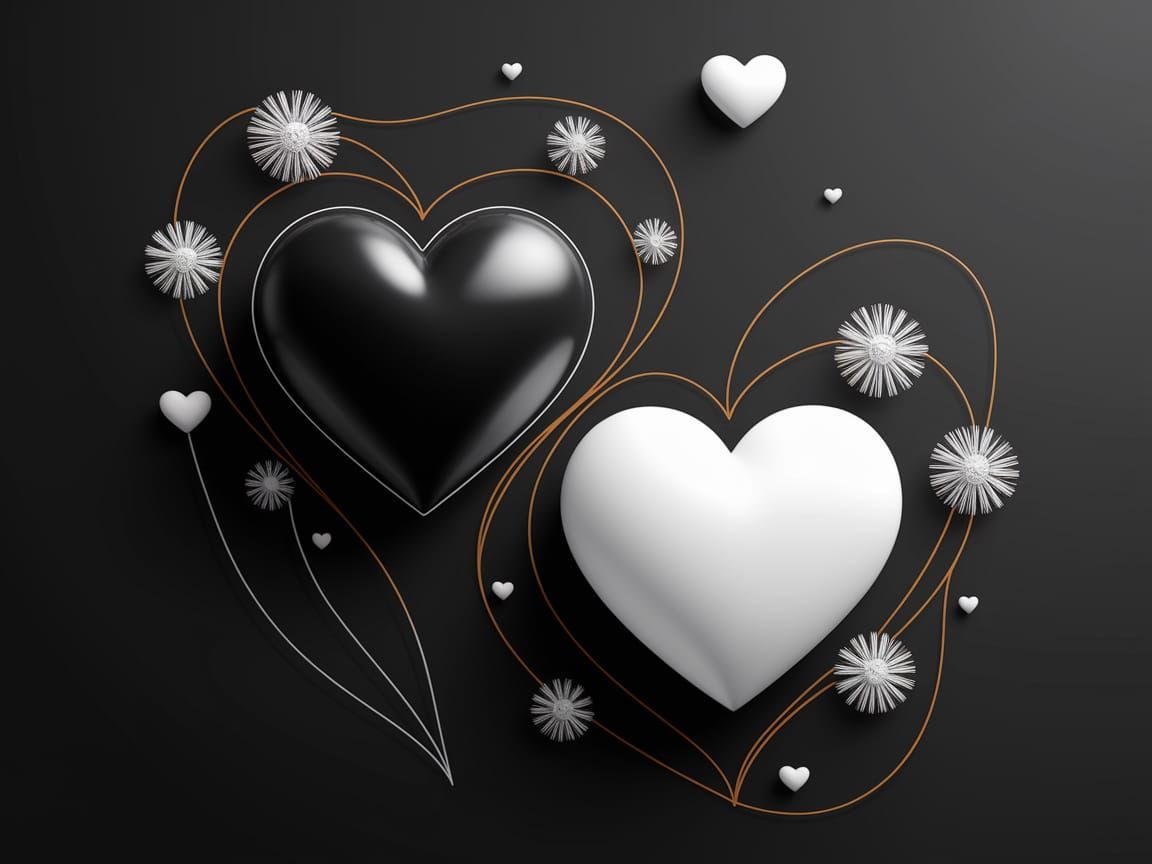 Minimalist Hearts in Elegant Design