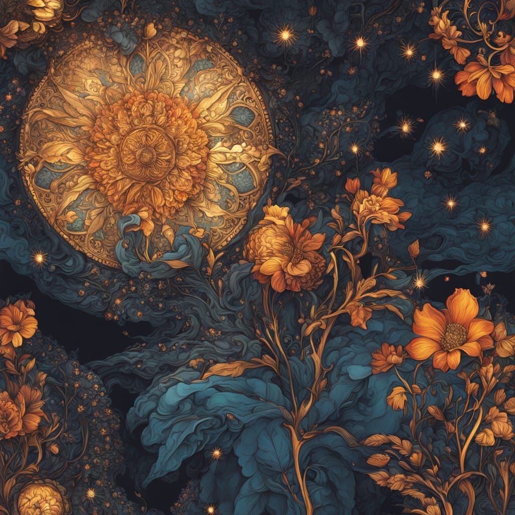 Celestial Botanist in Cosmic Asteroid Garden