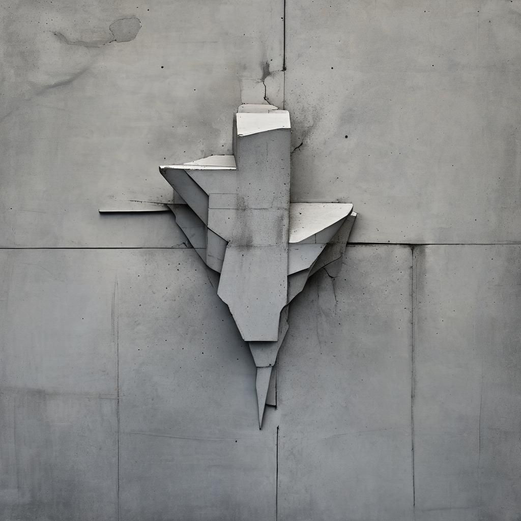 Abstract Concrete Study in Photographic Style