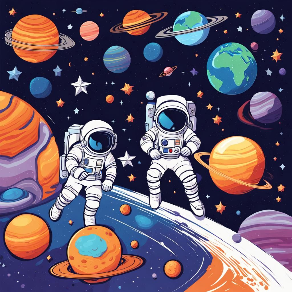 Kids' Space Activity Book Cover Design in Unreal Engine