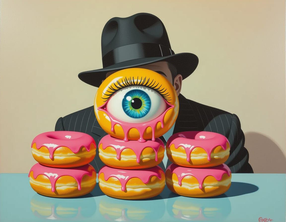 Eye in Doughnut: Surreal Pop Art Horror