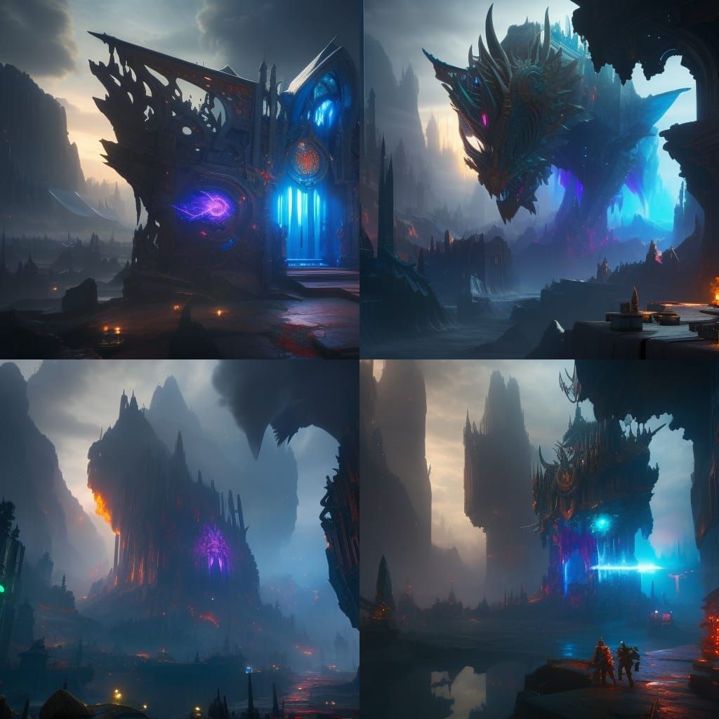 Fantastical Matte Painting in Deep Color