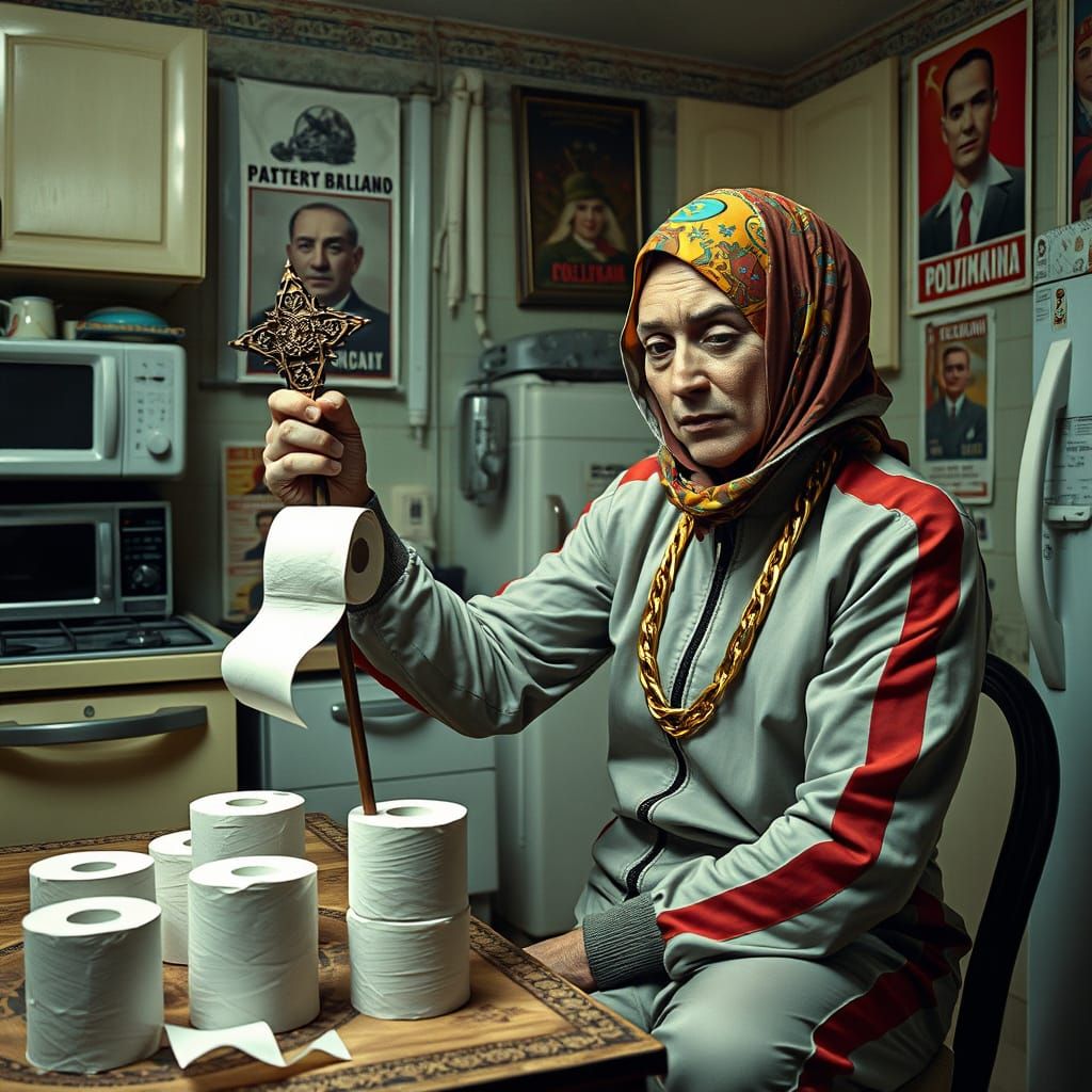 A Fortune Teller Conjuring Toilet Paper in Soviet Kitchen