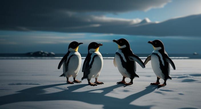 Cinematic Penguins Bring Dramatic Scenes to Life